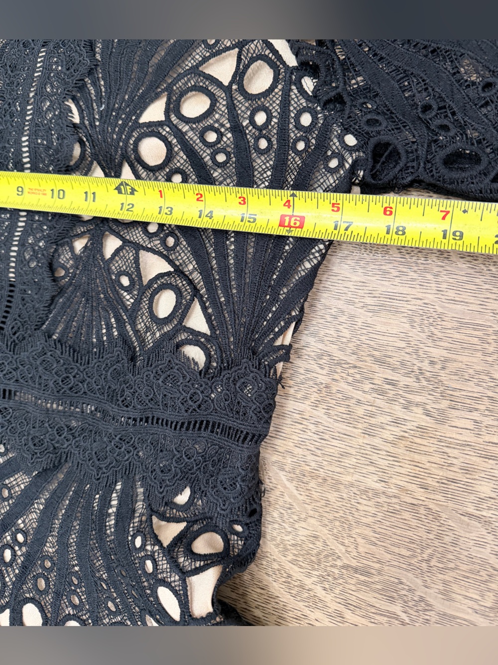NWT Lace Crochet Midi Dress Wedding Guests Formal Events Large Black - Picture 13 of 15